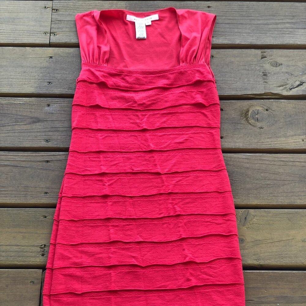 Coral Max Studio Ruffled Dress